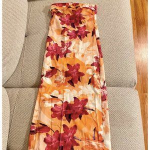 strapless satin slip dress